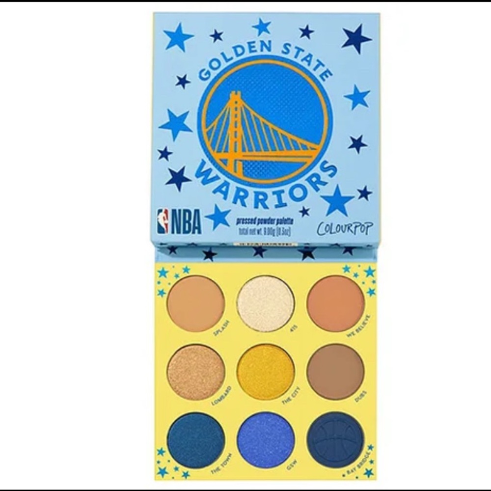 Colourpop Golden State Warriors Eyeshadow Palette